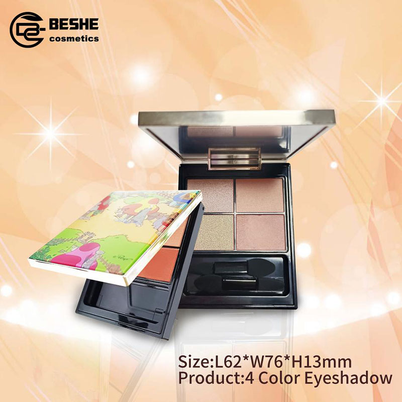 The general application techniques that can be used to achieve different eye looks using a 4-color eyeshadow palette